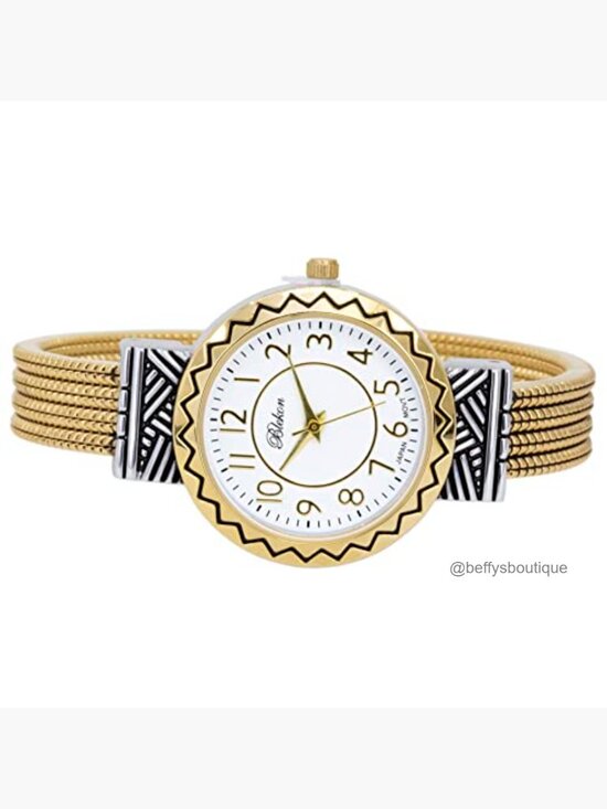 Mother of Pearl Dial Cuff Bangle Watch - Japanese Quartz main image 5
